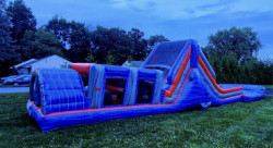 Blue Rush Obstacle Course with pool
